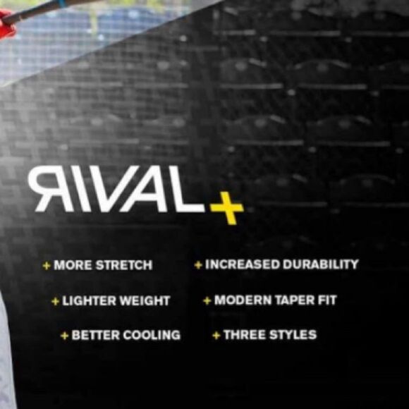 Easton Rival+ Knicker Baseball Pant Adult Sizes Solid & Piped White Red Small Sm - Picture 3 of 8